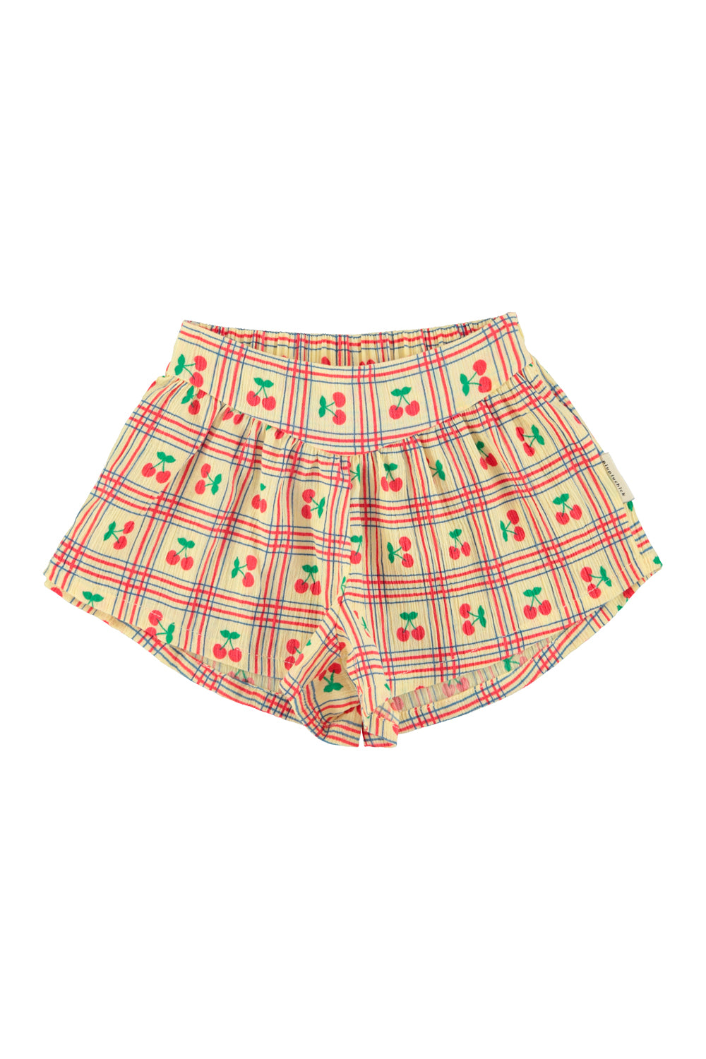 Piupiuchick SS26 - Kurze Hose für Kinder - Baumwolle - Gelb mit Kirschen