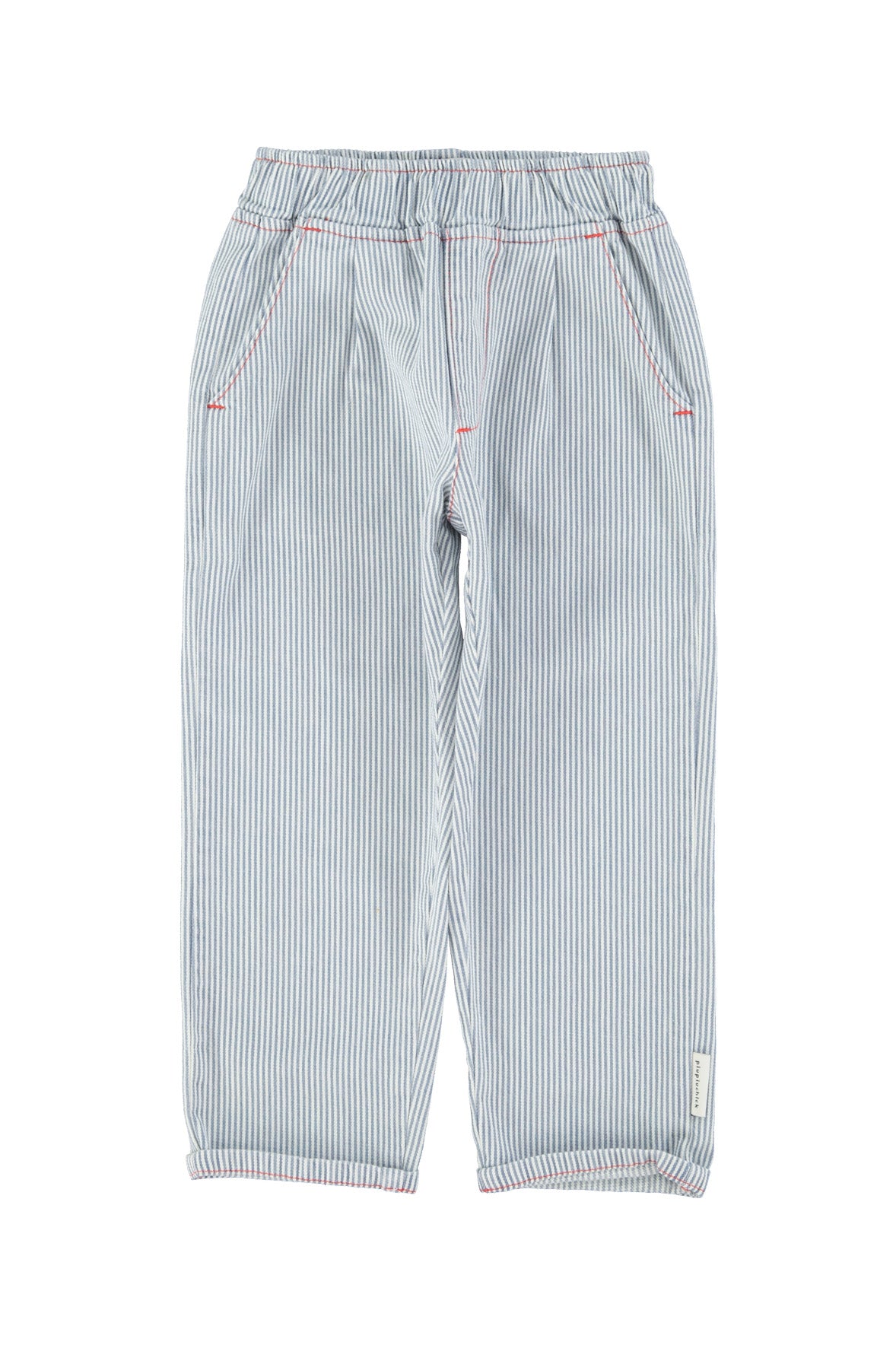 Piupiuchick SS26 - Kinder Hose - Baumwolle - Weiß gestreift