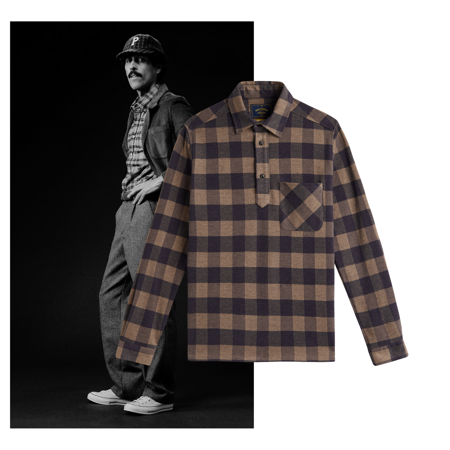 Portuguese Flannel AW25 - Altitude Popover Navy