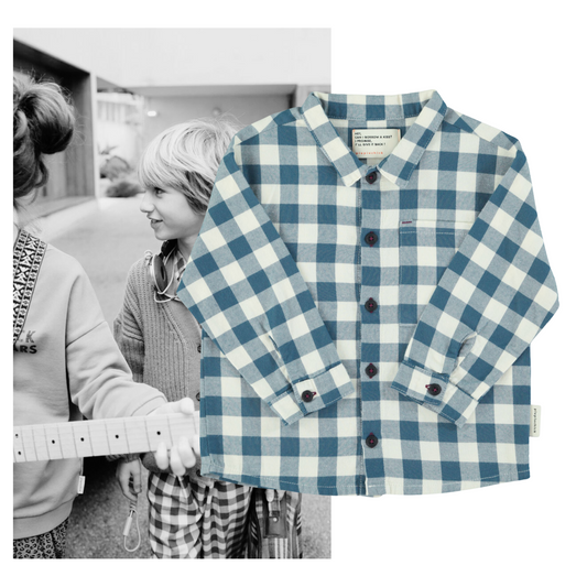 Piupiuchick AW25 - Shirt | Blue & white checkered