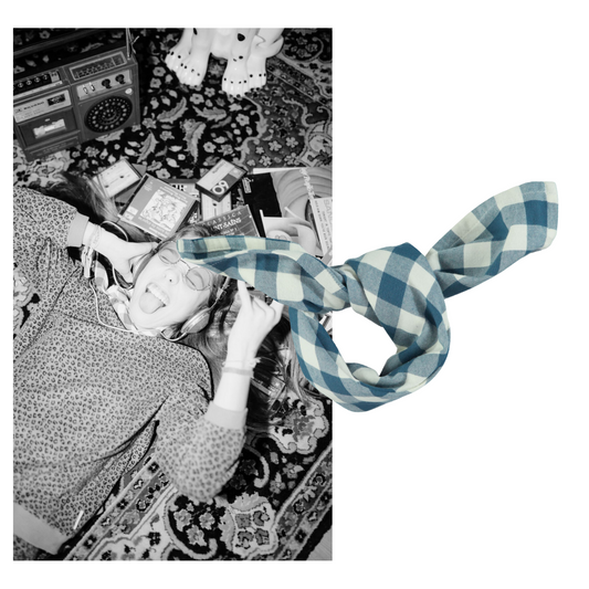 Piupiuchick AW25 - Bandana | Blue & white checkered