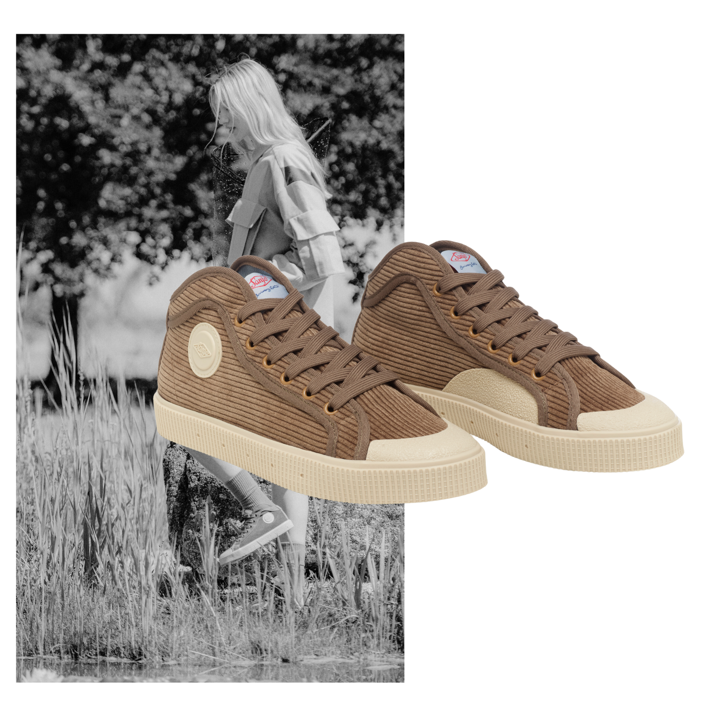 Sanjo K100 Bombazine Brown - Retro Sneaker
