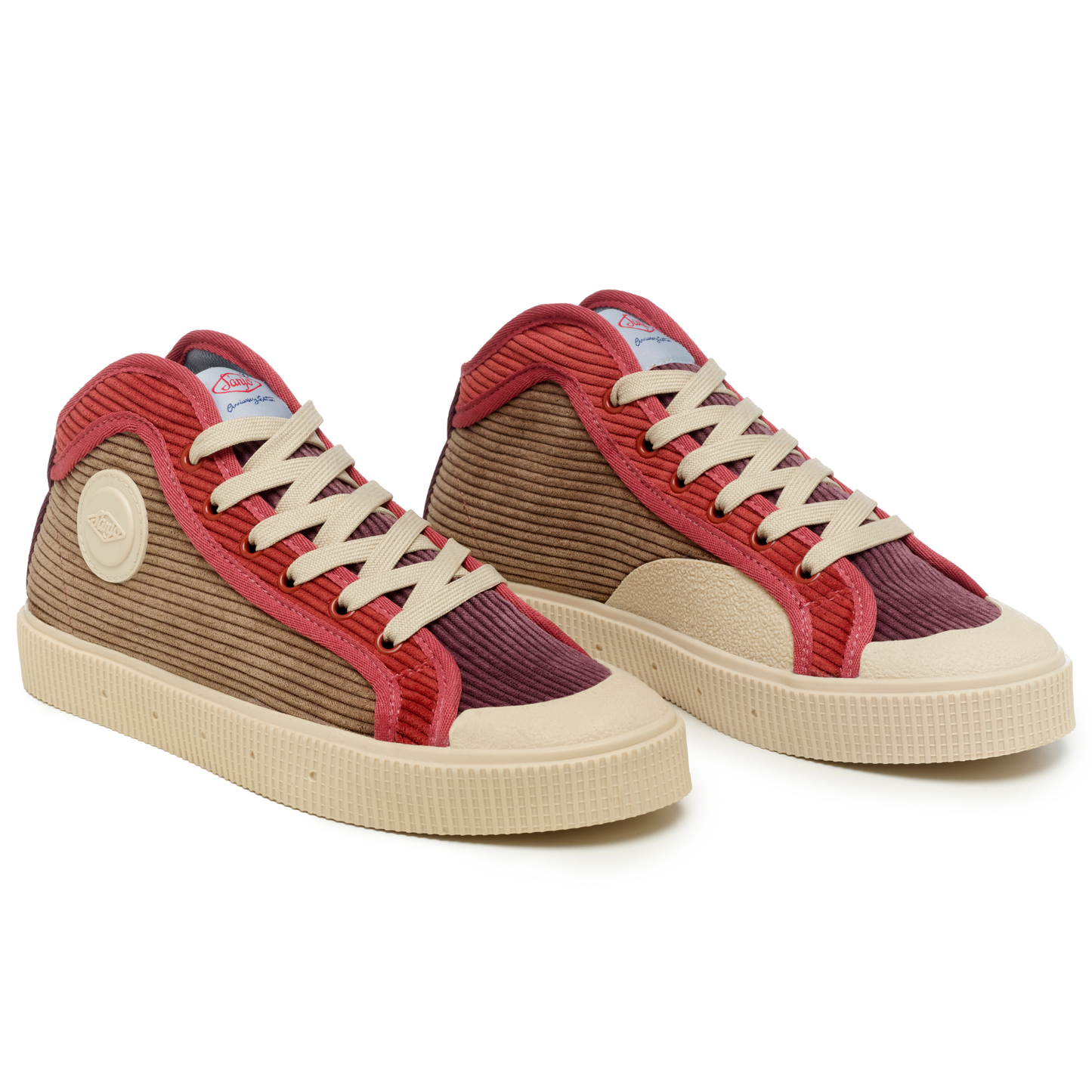 Sanjo K100 Bombazine Brown Tricolor - Retro Sneaker