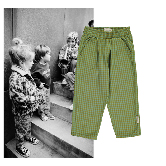 Piupiuchick AW25 - Unisex trousers | Green checkered