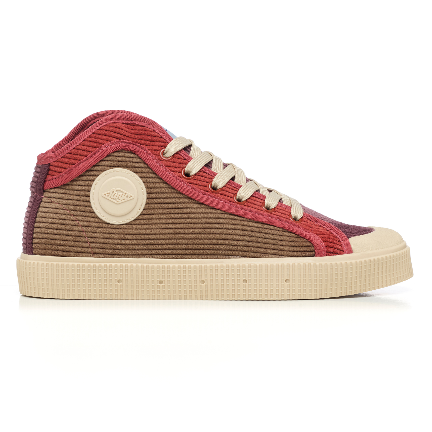 Sanjo K100 Bombazine Brown Tricolor - Retro Sneaker