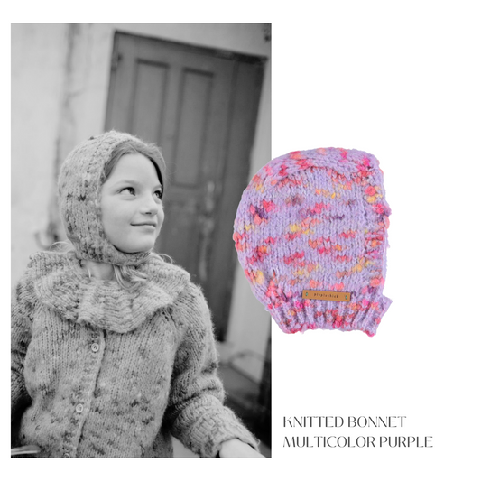 Piupiuchick - Knitted Bonnet Multicolor Purple