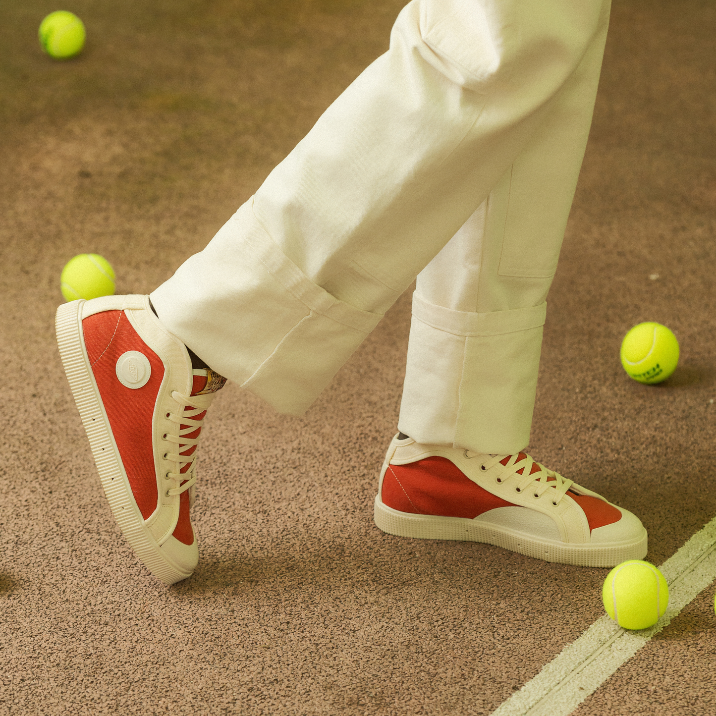 Sanjo - K100 Washed Red - Retro Sneaker