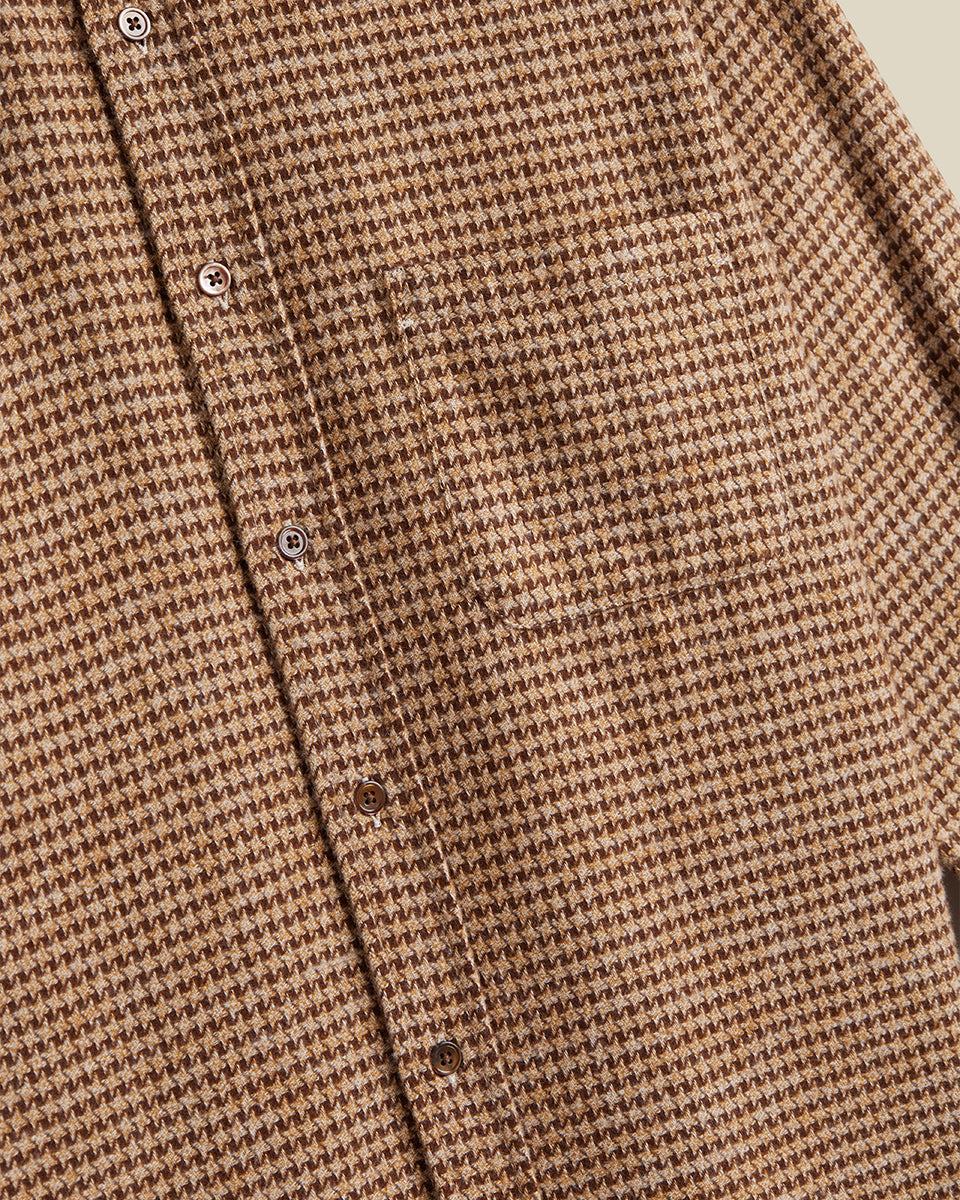 Portuguese Flannel AW25 - Abstract Pied Poule Brown