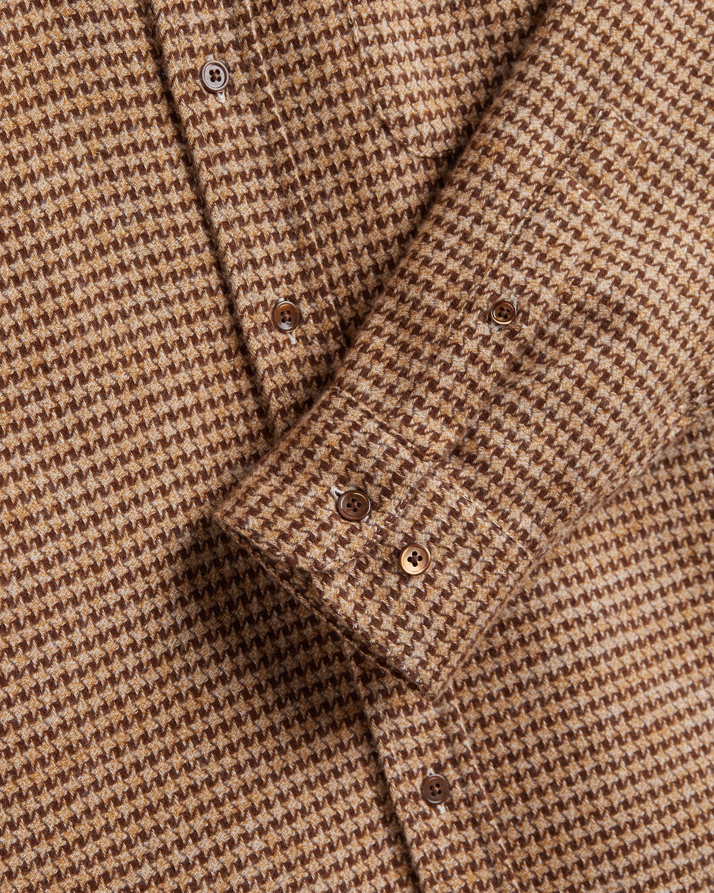 Portuguese Flannel AW25 - Abstract Pied Poule Brown