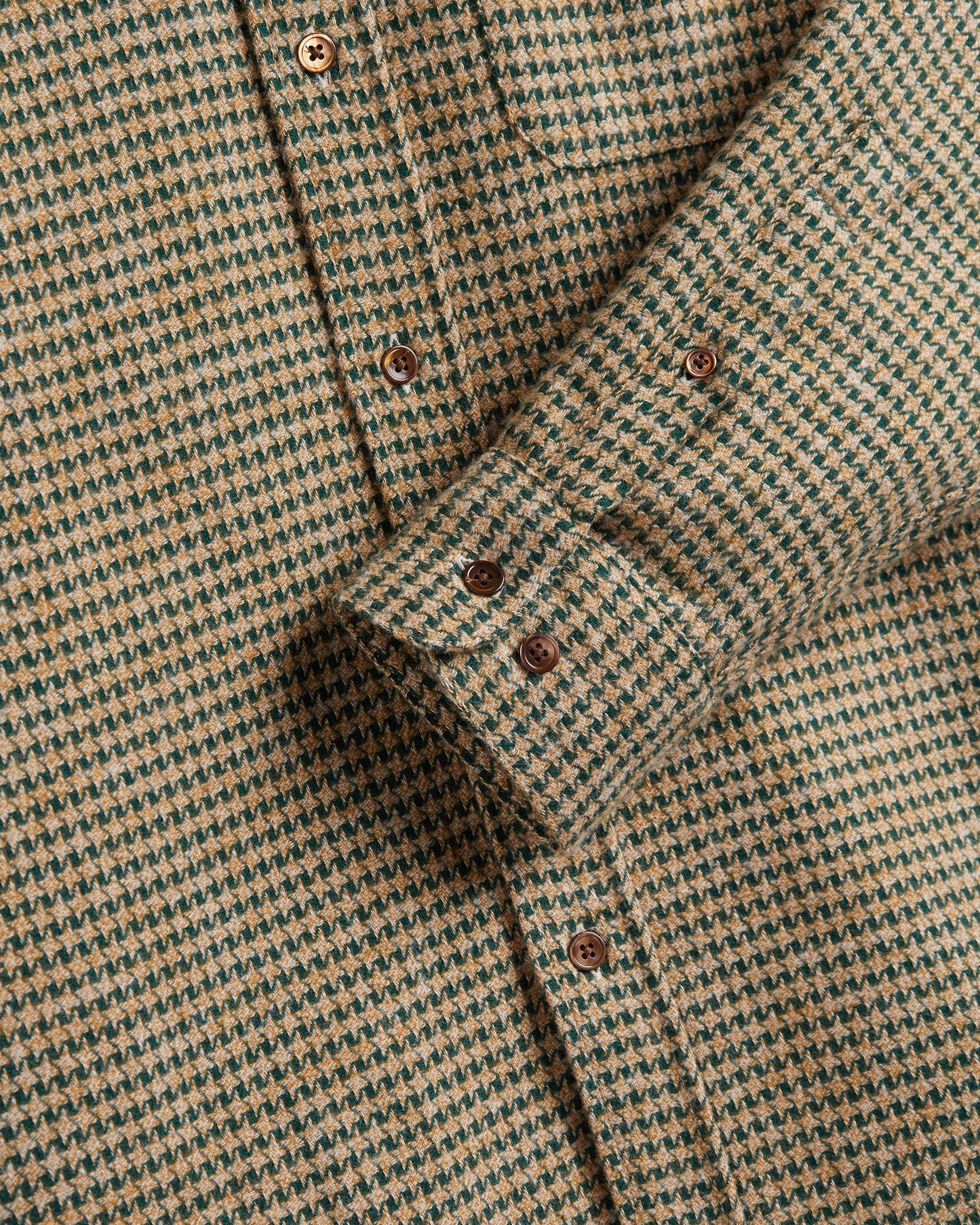 Portuguese Flannel AW25 - Abstract Pied Poule Green