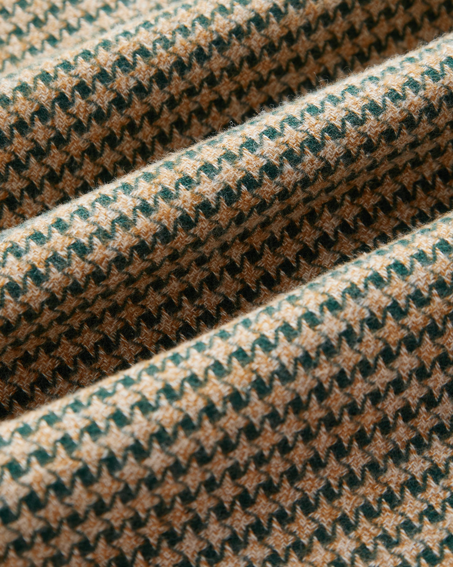 Portuguese Flannel AW25 - Abstract Pied Poule Green