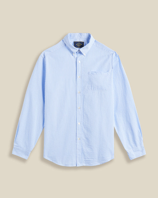 Portuguese Flannel - Langarm Hemd Herren - Baumwolle - Hellblau