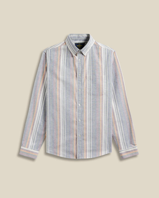 Portuguese Flannel - Langarm Hemd Herren - Baumwolle - multicolor gestreift