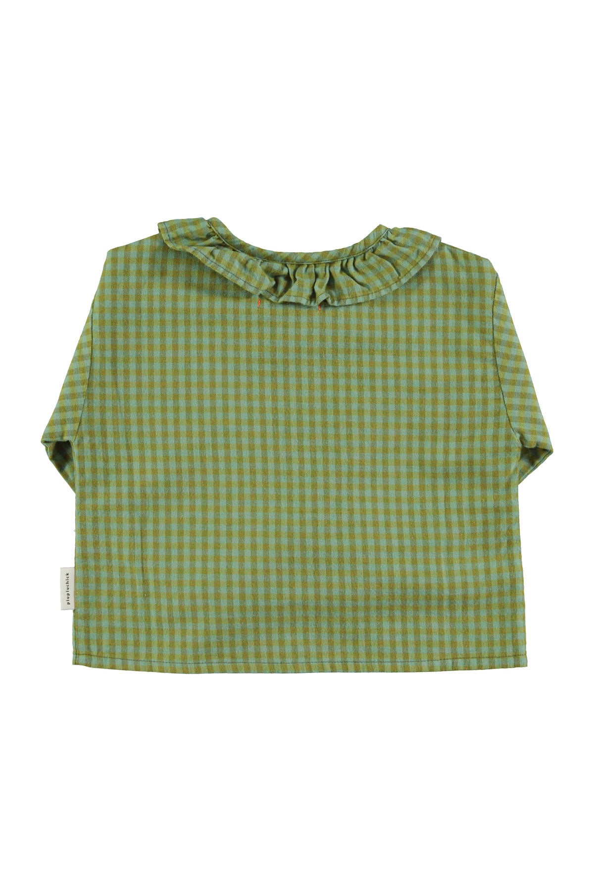Piupiuchick AW25 - Blouse w/ collar | Green checkered