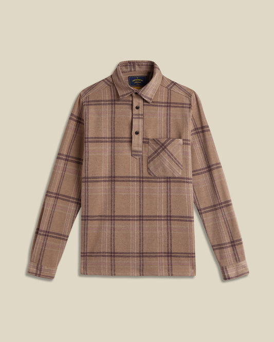 Portuguese Flannel - Langarm Hemd Herren - Baumwolle - Braun Kariert