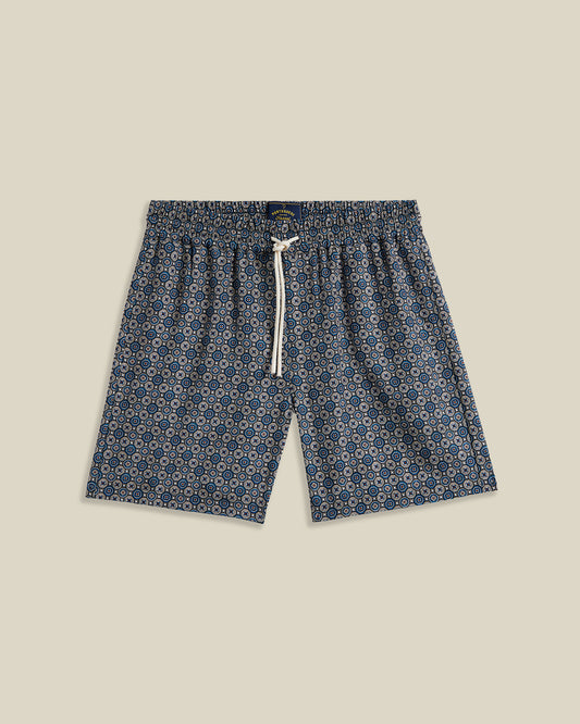 Portuguese Flannel - Herren Shorts - Tencel - Blau mit Muster