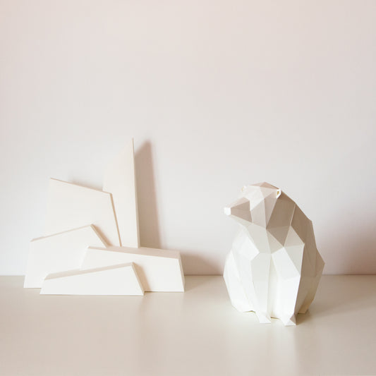DIY Papierlampe - Eisbär - Owl Paper Lamps - Weiß