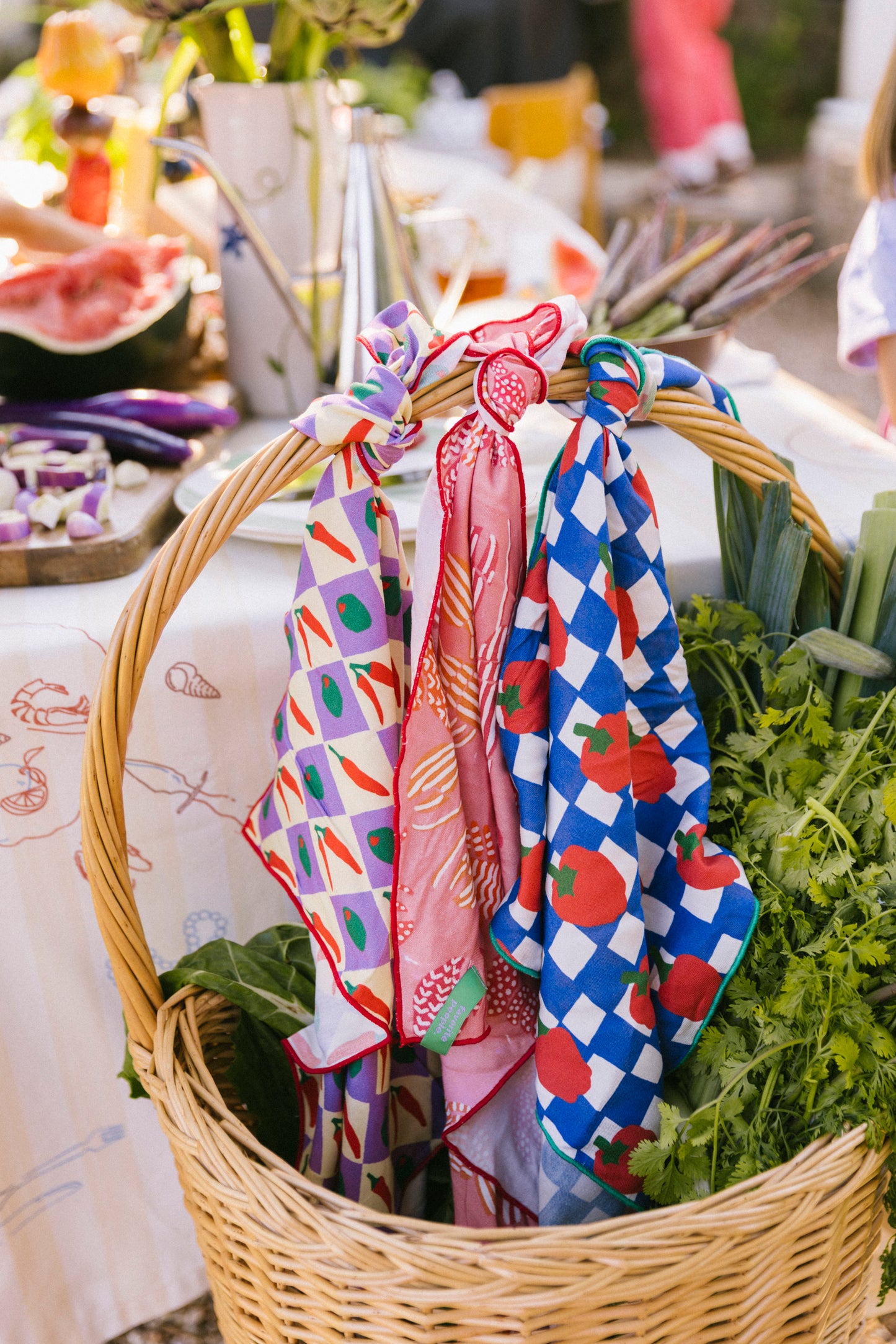 Favorite People Bandana Tuch "Formaggio" aus Baumwolle – Nachhaltig, Made in Portugal