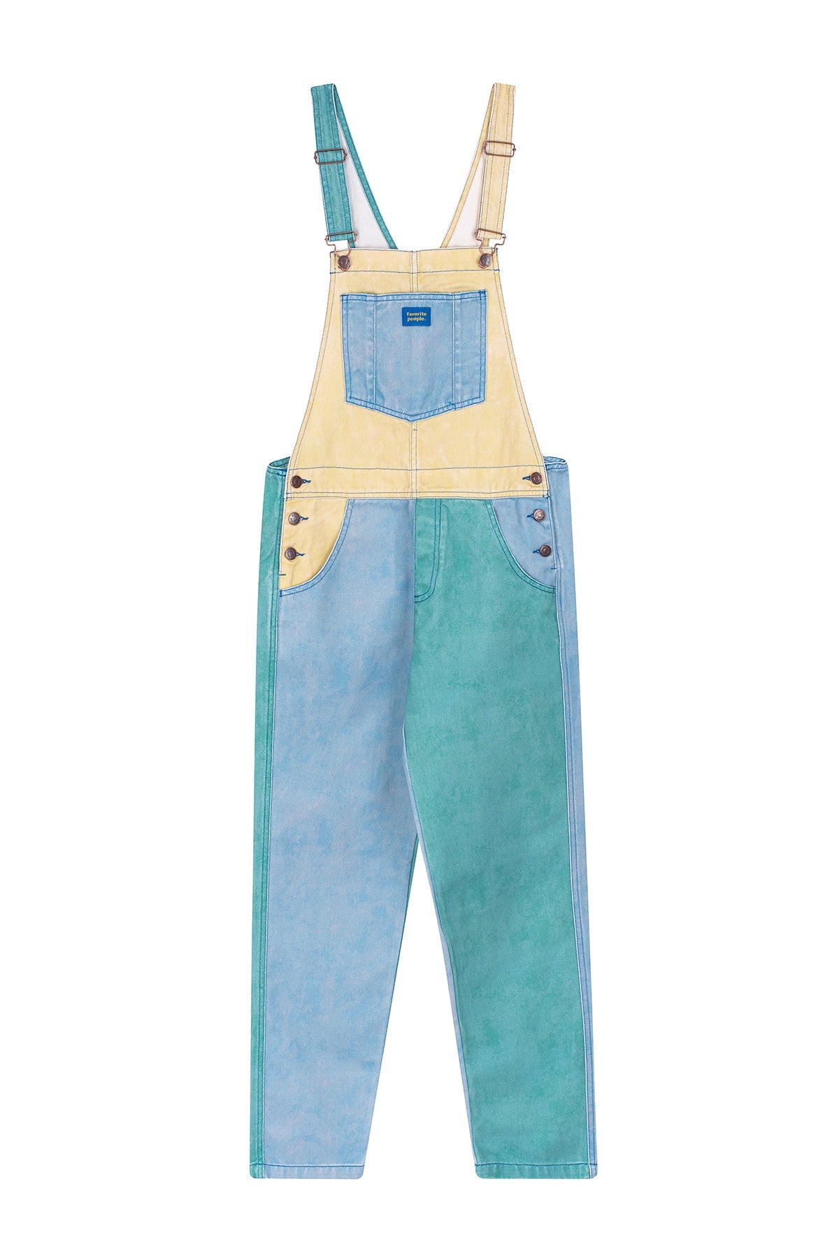 Favorite People Damen Patchwork Latzhose "Sicilia" aus Baumwolle – Nachhaltig, Made in Portugal