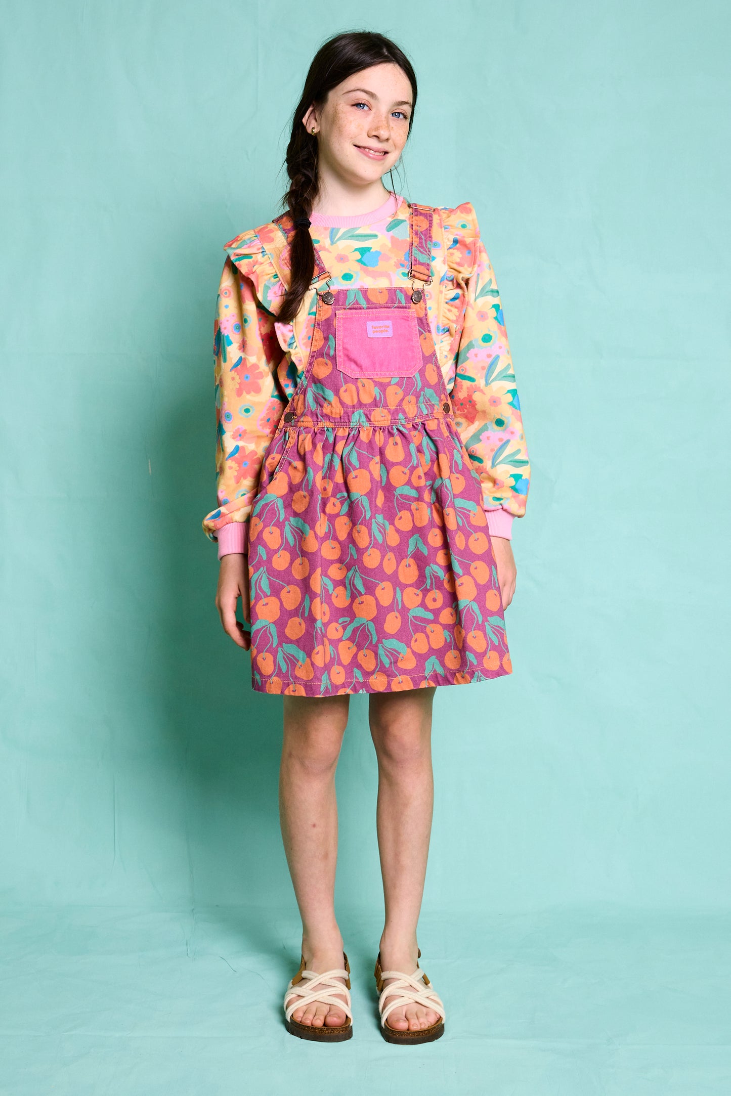 Favorite People Kinder Latzkleid "Dolce Vita" aus Baumwolle – Nachhaltig, Made in Portugal