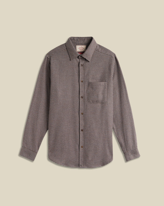 Portuguese Flannel - Langarm Hemd Herren - Baumwolle - Blau Grau