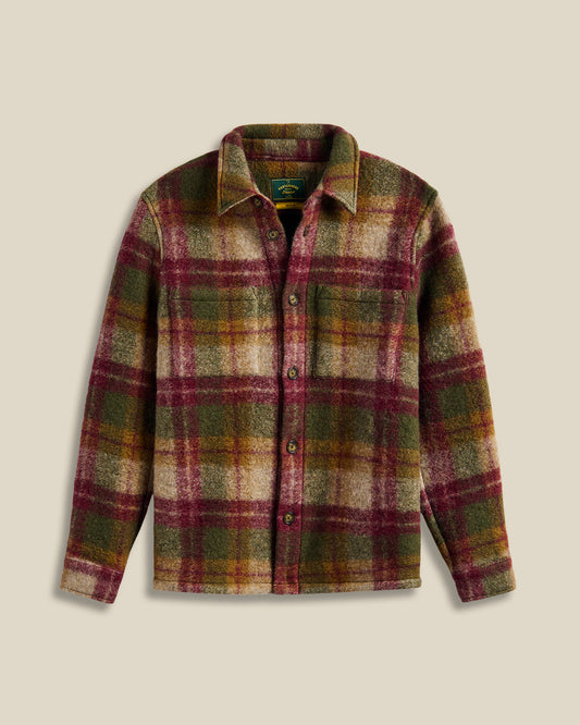 Portuguese Flannel - Langarm Hemd Herren - Wolle - Grün Braun Rot - Overshirt