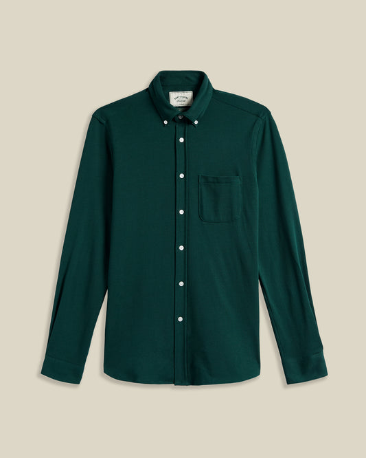 Portuguese Flannel - Langarm Hemd Herren - Baumwolle - Polo Grün