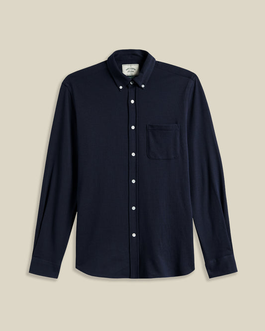 Portuguese Flannel - Langarm Hemd Herren - Baumwolle - Polo Navy Blau