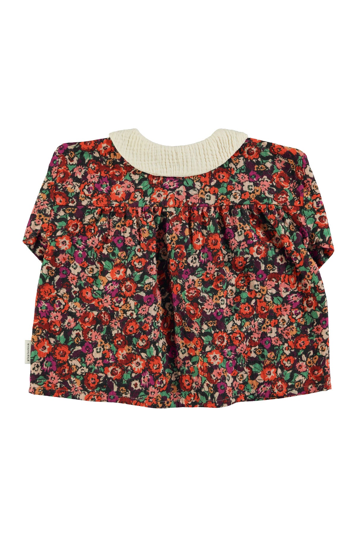 Piupiuchick AW25 - Peter pan collar blouse | Multicolor flowers