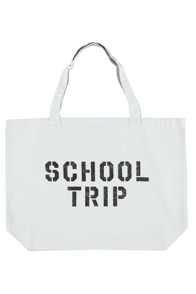 Piupiuchick AW26 - Große Tasche - 100% Baumwolle - Grau mit Apfel Druck