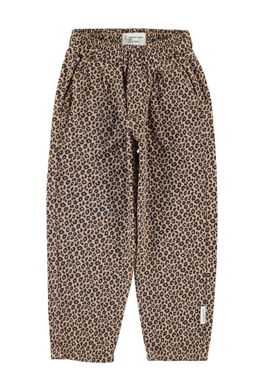 Piupiuchick AW26 - Kinder Hose Braun - 100% Baumwolle - Tiere Muster