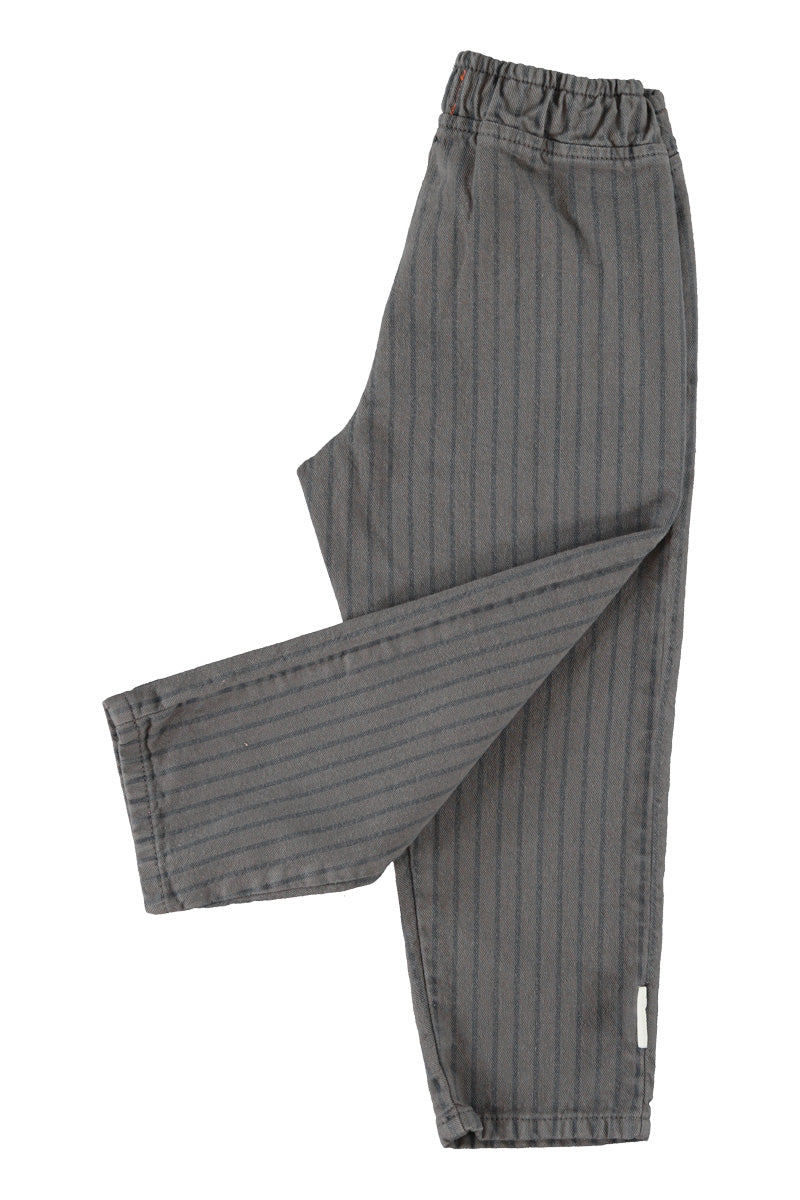Piupiuchick AW26 - Kinder Hose Grau - 100% Baumwolle - Gestreift