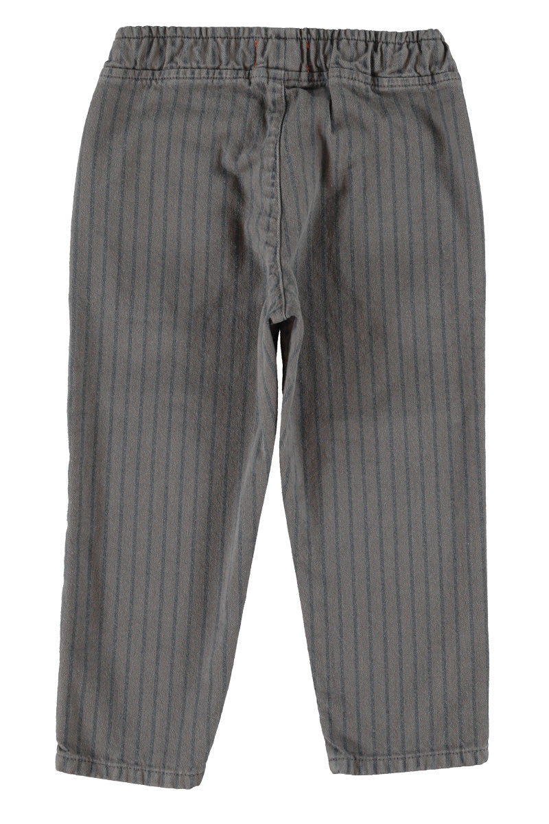 Piupiuchick AW26 - Kinder Hose Grau - 100% Baumwolle - Gestreift
