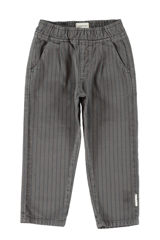 Piupiuchick AW26 - Kinder Hose Grau - 100% Baumwolle - Gestreift