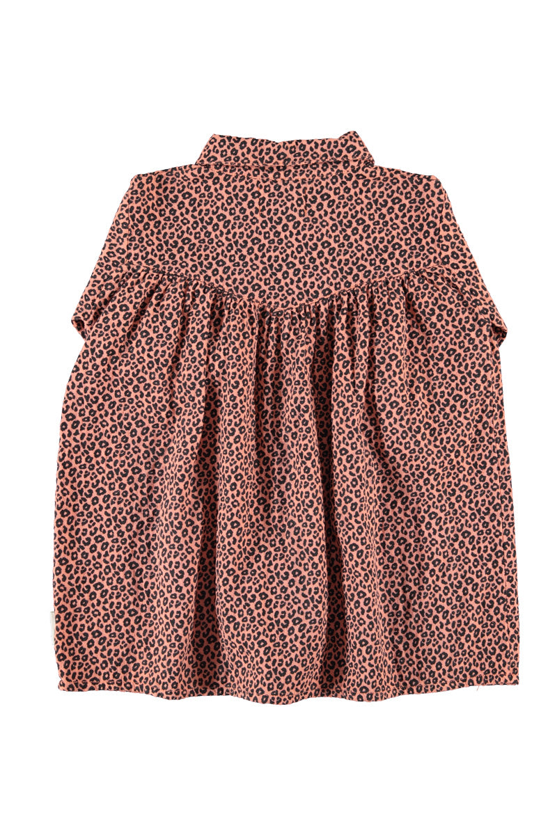 Piupiuchick AW26 - Kinder Kleider Rosa - 100% Baumwolle - Tiere Muster