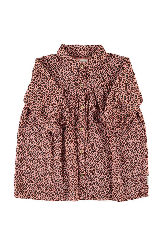 Piupiuchick AW26 - Kinder Kleider Rosa - 100% Baumwolle - Tiere Muster