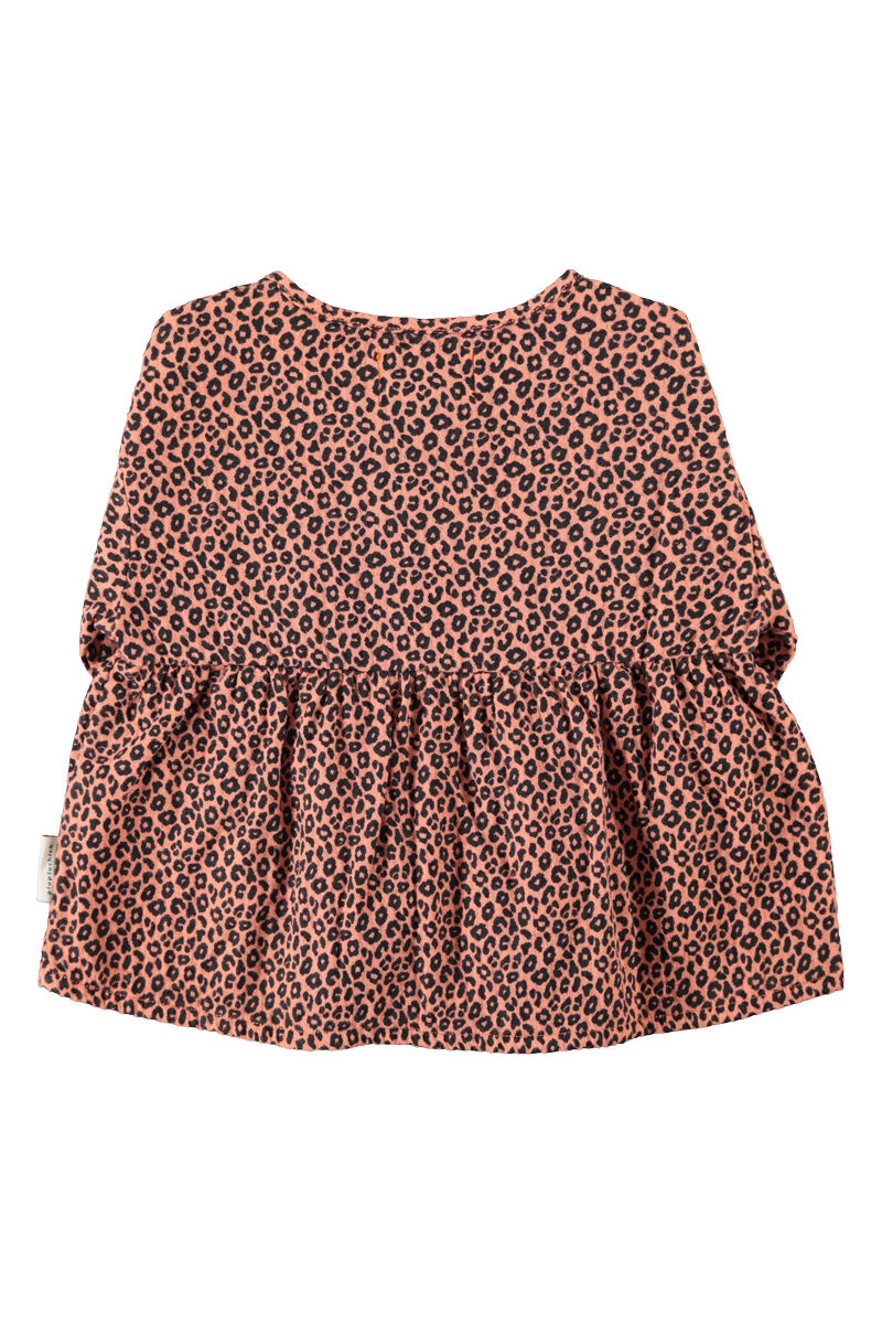 Piupiuchick AW26 - Kinder Bluse Rosa - 100% Baumwolle - Tiere Muster