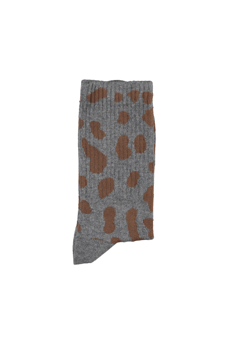 Piupiuchick AW26 - Kinder Socken Grau Braun - Tiere Muster