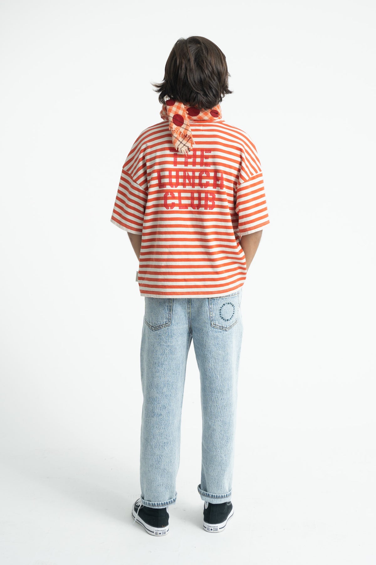 Piupiuchick AW26 - Kinder T-Shirt Rot Weiß - 100% Baumwolle - Gestreift