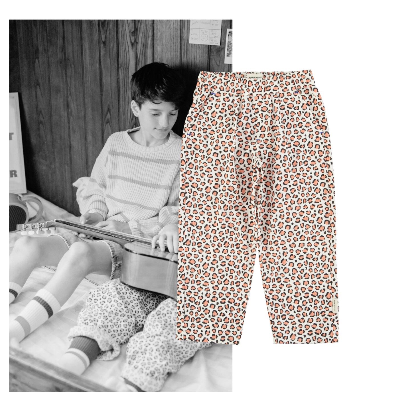 Piupiuchick - Trousers Ecru Animal Print SS25