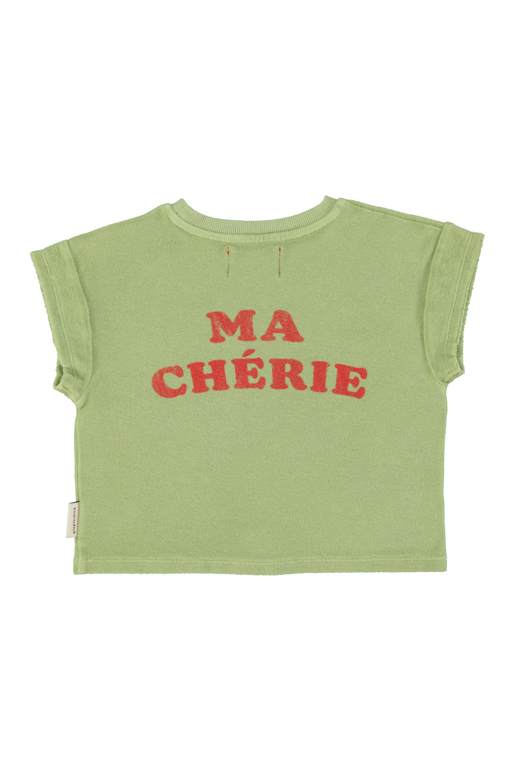 Piupiuchick - Kinder T-shirt - Bio-Baumwolle - Grün mit Kirsche