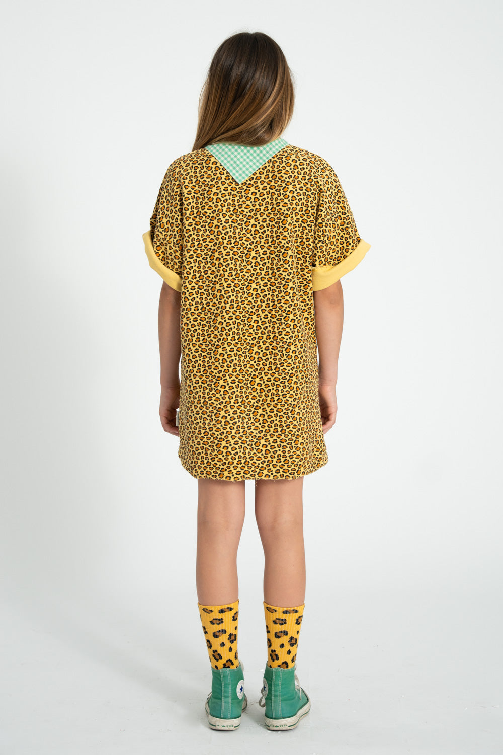 Piupiuchick - Kinder T-shirt Kleid - Bio-Baumwolle - Leoparden Muster