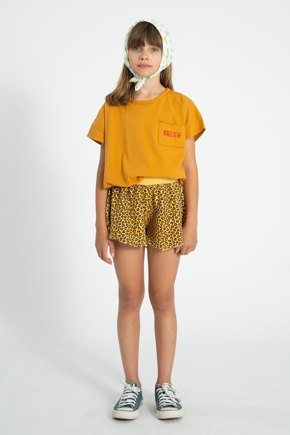 Piupiuchic - Kurze Kinder Hose - Bio-Baumwolle - Leoparden Muster