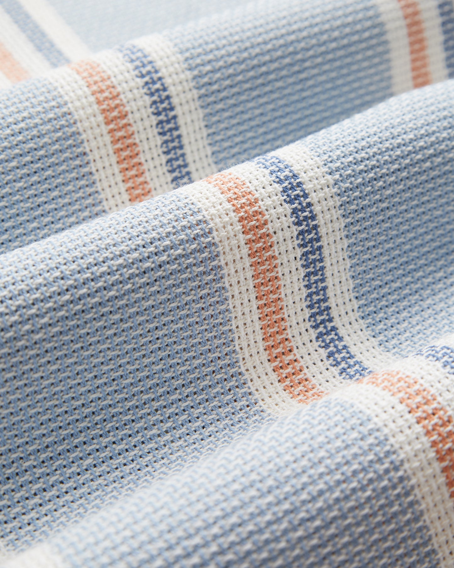 Portuguese Flannel - Kurzarmhemd Herren - 100% Baumwolle - Rot Weiß Blau Gestreift