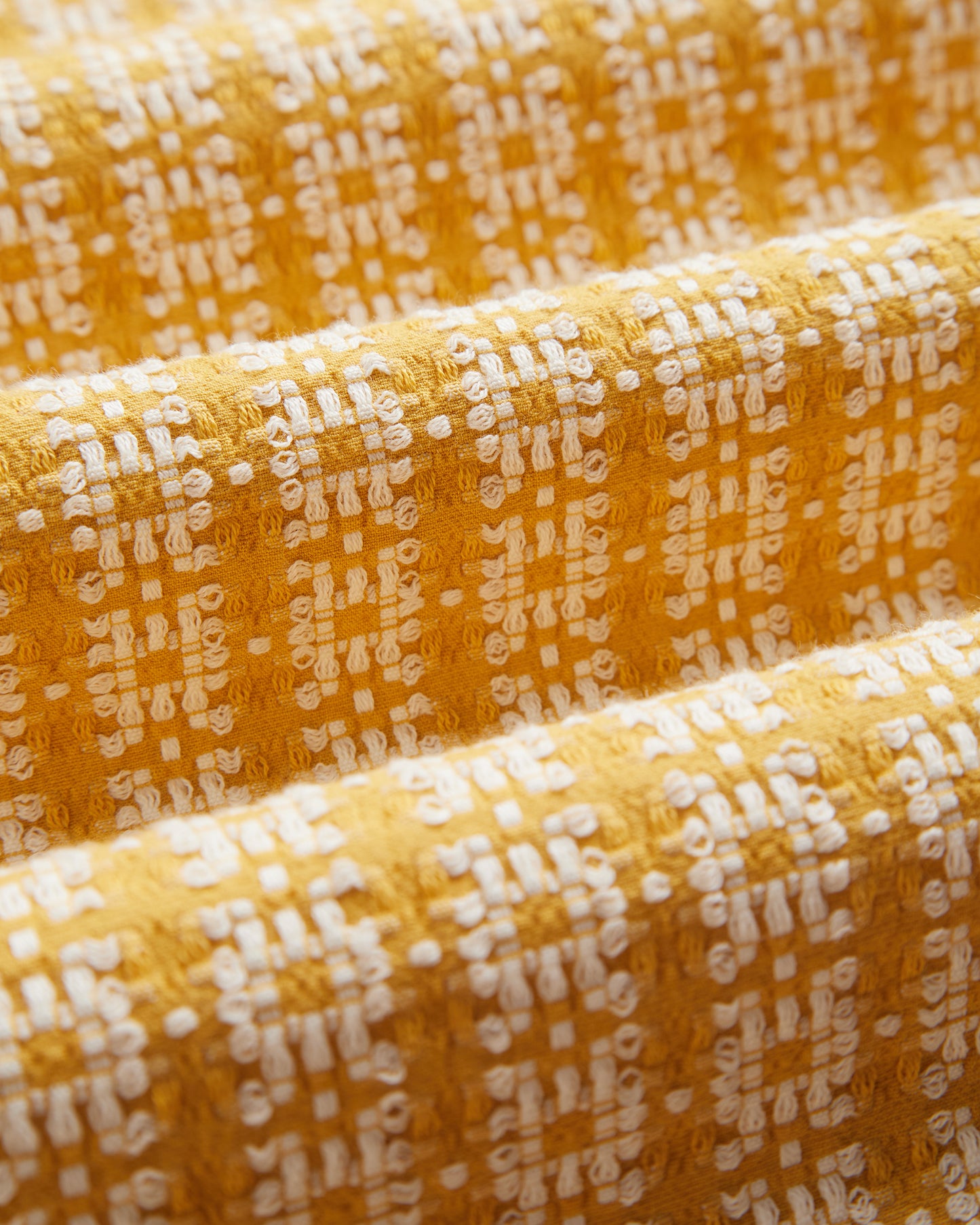 Portuguese Flannel - Kurzarmhemd Herren - Baumwolle - Gelb Geometrisch