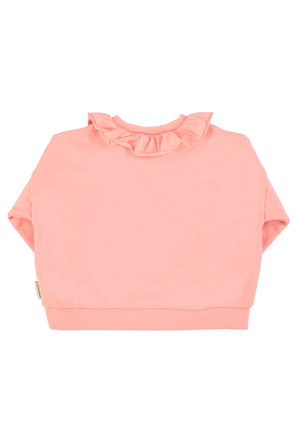 Piupiuchick SS26 - Kinder Pullover - Bio-Baumwolle - mit Kragen - Rosa mit Herz
