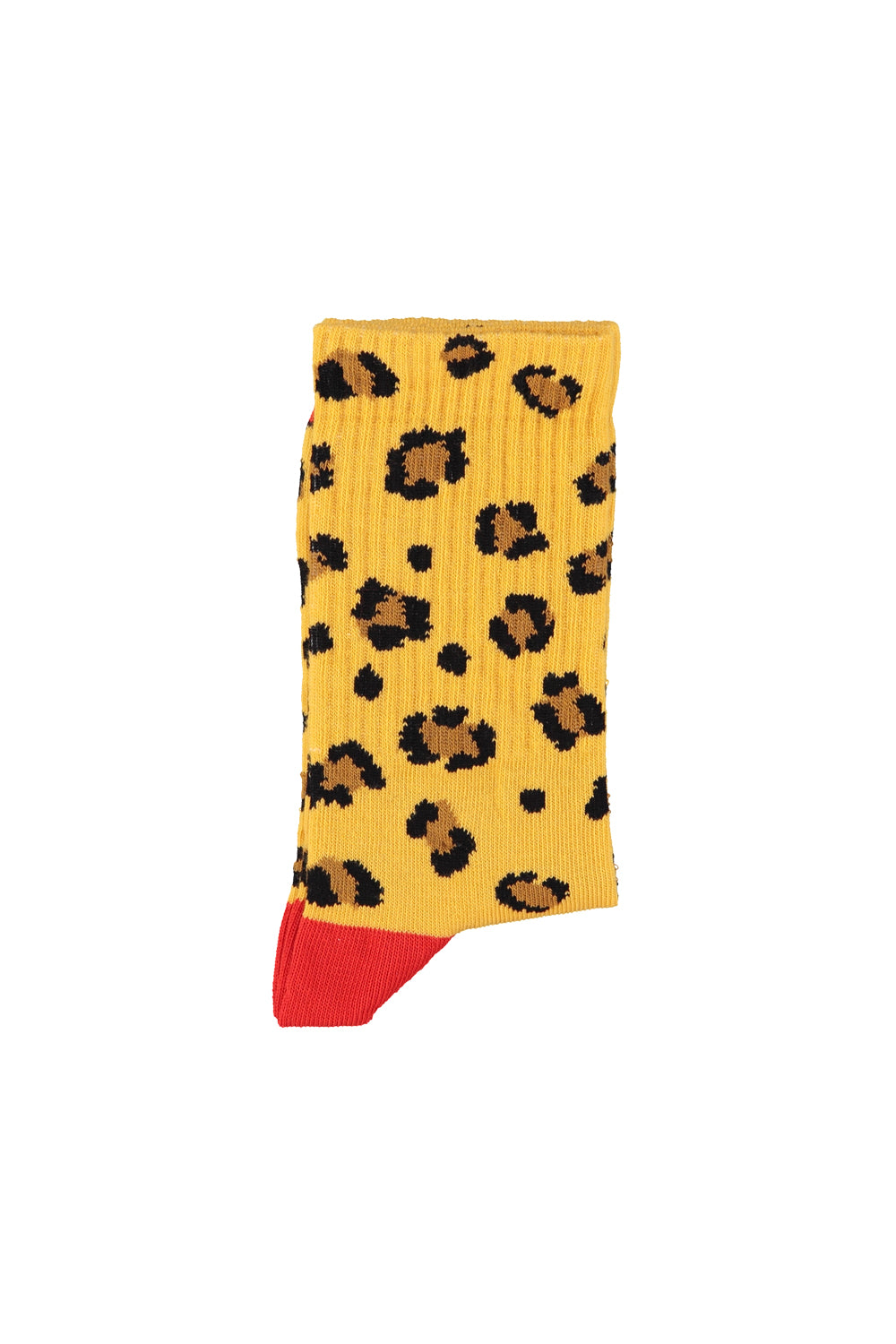 Piupiuchick SS26 - Socken für Kinder - Baumwolle - Gelb Leoparden Muster