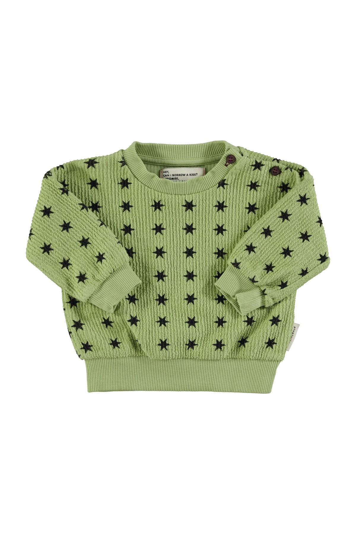 Piupiuchick AW25 - Sweatshirt  | Green w/ black stars