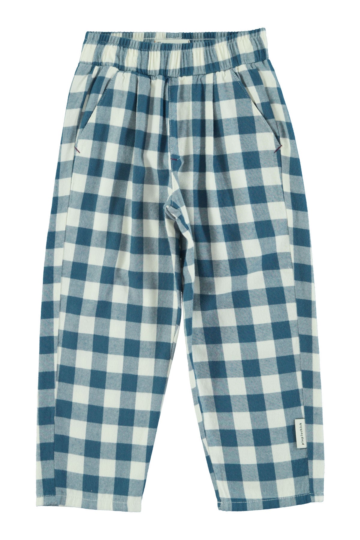 Piupiuchick AW25 - Unisex trousers | Blue & white checkered