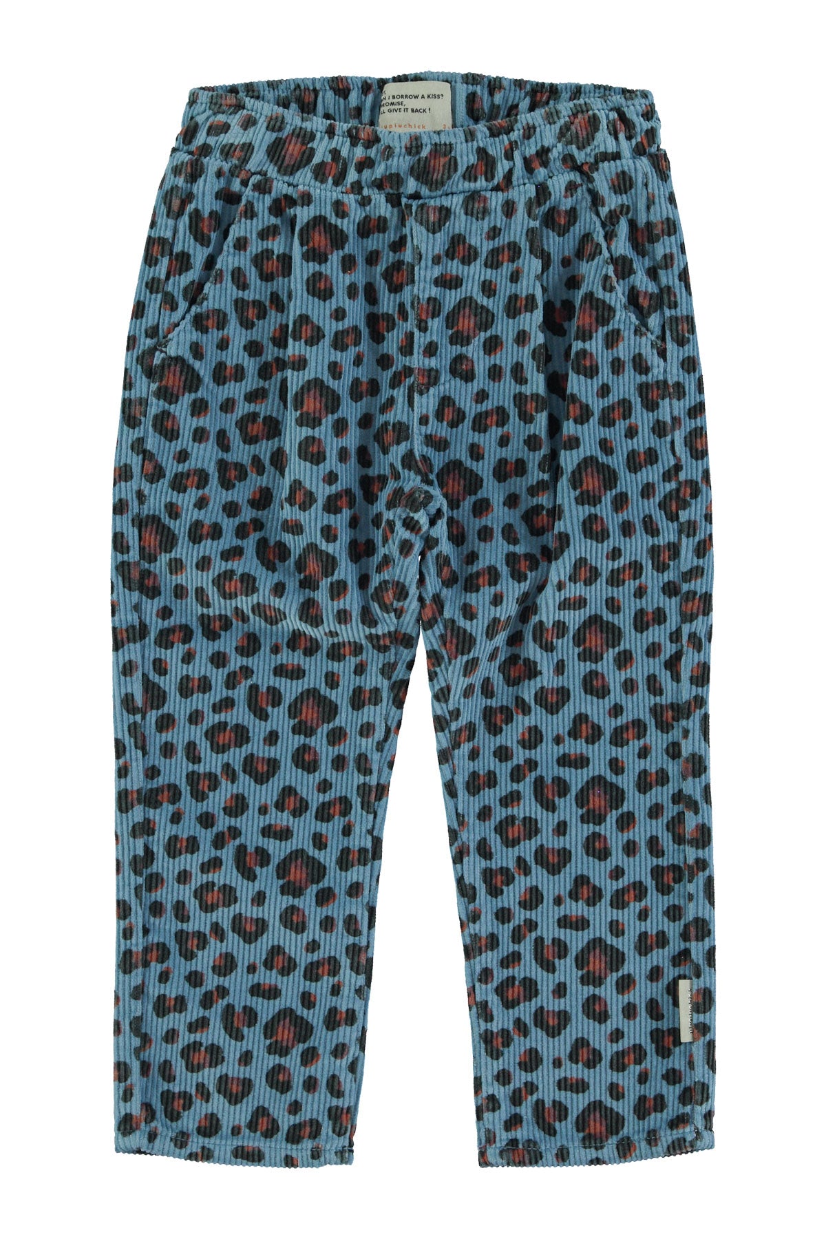 Piupiuchick AW25 - Unisex trousers | Blue w/ animal print